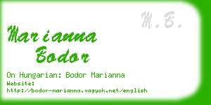 marianna bodor business card